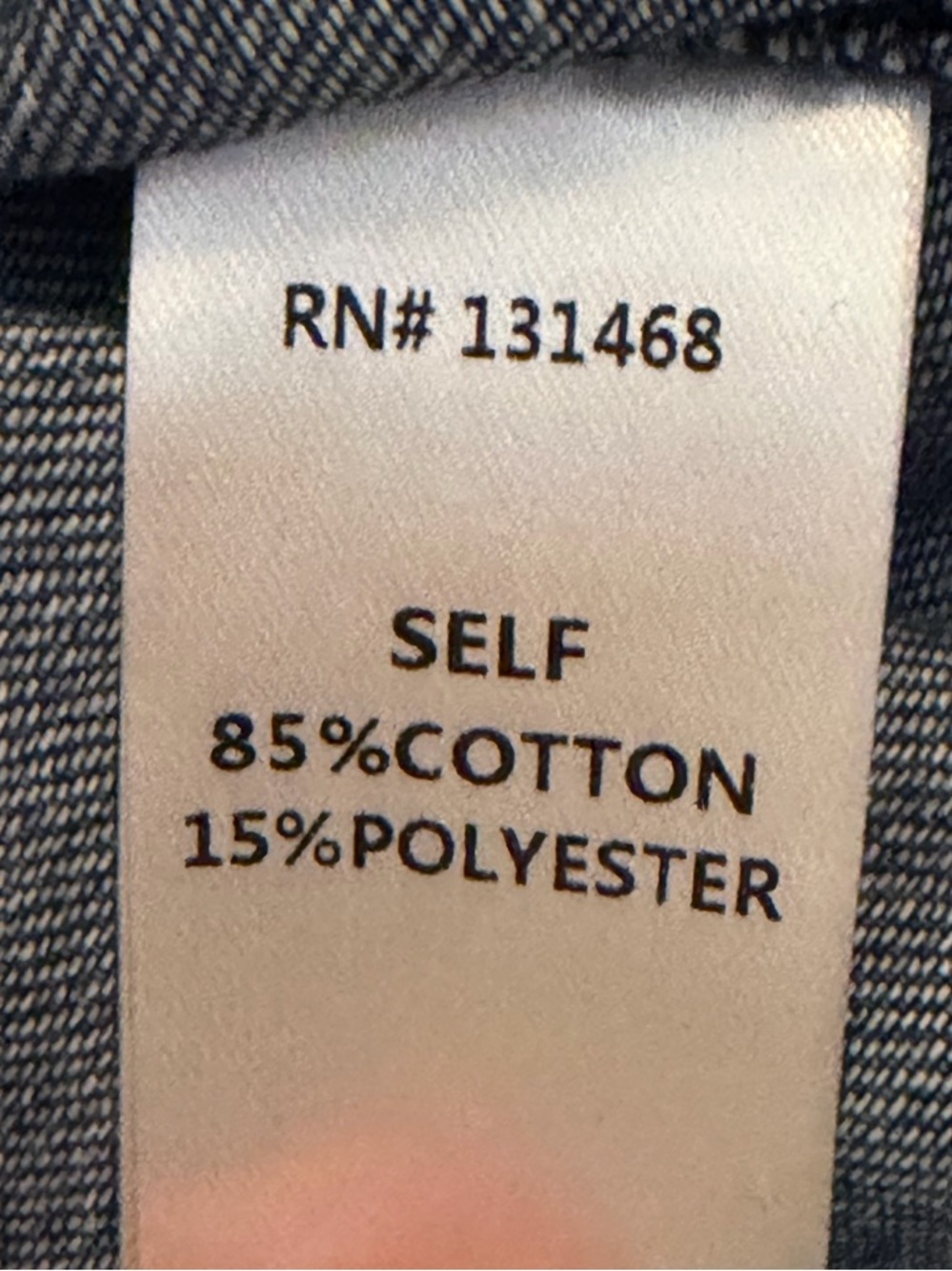 Fate Denim Ruffle Button-Down Top - Blue - Picture 4 of 4
